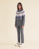 Pantaloni slim in punto Milano
