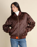 Bomber in nylon trapuntato