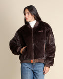 Bomber in eco fur