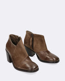 Stivaletti in pelle e velour