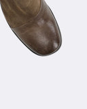 Stivaletti in pelle e velour