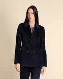 Giacca doppiopetto in velluto a coste