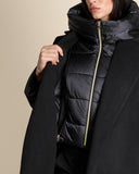 Cappotto in panno soft con cappuccio