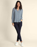 Camicia in crepe di misto seta