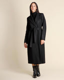 Cappotto in panno doublr diagonale