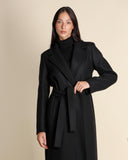 Cappotto in panno doublr diagonale