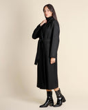 Cappotto in panno doublr diagonale