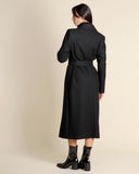 Cappotto in panno doublr diagonale