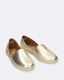 Espadrilles in pelle laminata