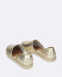 Espadrilles in pelle laminata