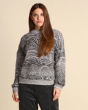 Maglia jacquard in alpaca