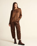 Blusa in satin di seta