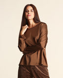Blusa in satin di seta