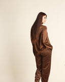 Blusa in satin di seta