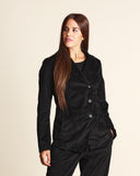 Giacca in velluto di cotone e viscosa