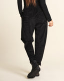 Pantaloni in velluto di cotone e viscosa