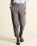 Pantaloni in velluto di cotone e viscosa