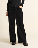 Pantaloni in velluto a coste di cotone e viscosa