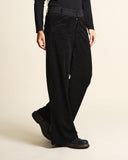 Pantaloni in velluto a coste di cotone e viscosa