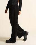 Pantaloni in velluto a coste di cotone e viscosa