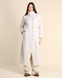 Cappotto in slim fit in maglia di lana cotta