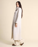 Cappotto in slim fit in maglia di lana cotta