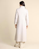 Cappotto in slim fit in maglia di lana cotta