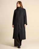 Cappotto slim fit in maglia di lana cotta