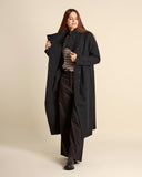 Cappotto slim fit in maglia di lana cotta