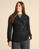 Peacot in maglia di lana cotta