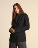 Peacot in maglia di lana cotta