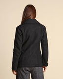 Peacot in maglia di lana cotta