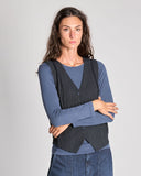 Gilet in viscosa e lana