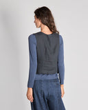 Gilet in viscosa e lana