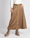 Gonna in velluto a coste