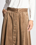 Gonna in velluto a coste