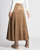 Gonna in velluto a coste