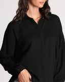 Camicia in viscosa, seta e cotone