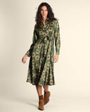 Abito in twill a fantasia