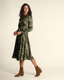 Abito in twill a fantasia