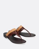 Sandali in pelle intrecciata