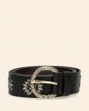 Cintura in cuoio con ricami