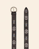 Cintura in cuoio con ricami