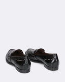 Mocassini in pelle con borchie