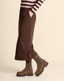 Gonna midi effetto scamosciato