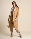 Cappotto doppiopetto in eco montone