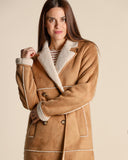 Cappotto doppiopetto in eco montone