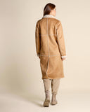 Cappotto doppiopetto in eco montone