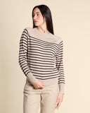 Maglia in misto lana a righe