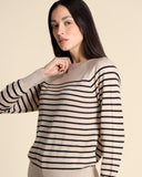 Maglia in misto lana a righe